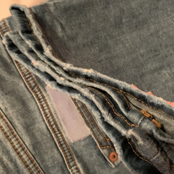 Pilcro and Anthropologie Slim Boyfriend Patchwork Jeans, size 26 - Picture 8 of 16